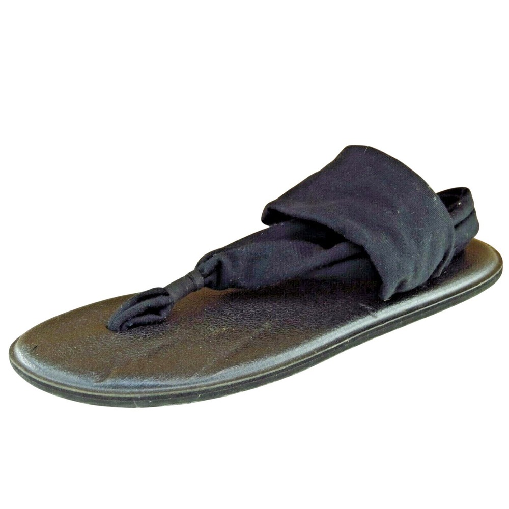 Sanuk Girls‎ Shoes Size 4-5 M Black Sandals Fabric